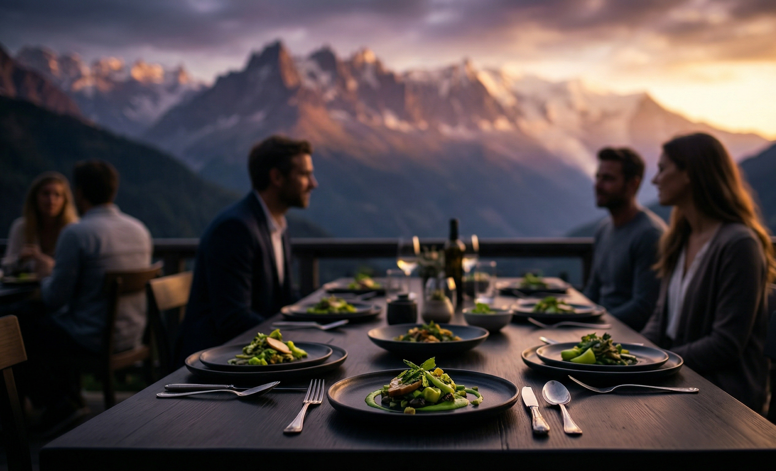 Ästhetische Komposition am Teller